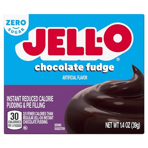 Jell-O Chocolate Fudge Zero Sugar Instant Pudding & Pie Filling Mix, 1.4 oz - image 8