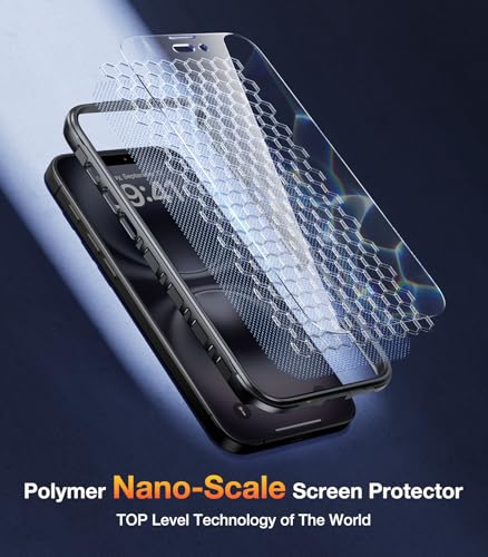 Image of Diaclara Magnetic Designed for iPhone 16 Plus Cases,[Full Camera Protection] Clear Bumper Compatible with MagSafe Built-in Screen Protector,Magnetic Black