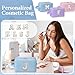 I IHAYNER Personalized Initial Makeup Bag Birthday Gifts for 4 5 6 7 8 9 10 11 13 14 Year Old Girls Teen Girl Trendy Stuff Graduation Toiletry Bag Blue-K