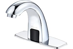 Automatic Sensor Touchless Bathroom Sink Faucet with Control Box and Temperature Mixer