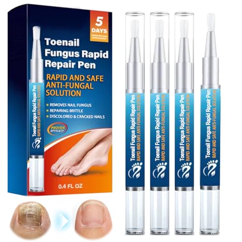 4 Piezas Reparadores de Uñas Solución, Nail Care Pen, Cuidado de Las Uñas de Los Pies,Cuidado para dedos y pedicura,Repara y Regenera para Uñas Dañadas,Pueden Calmar y Nutrir Las Uñas