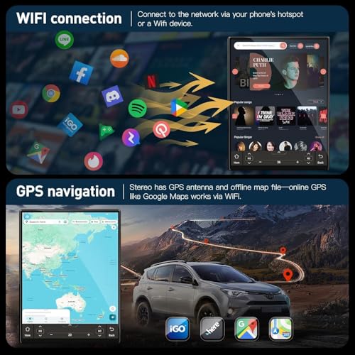 Image of 8-core 8G+256G Car Radio for Chevrolet Sliverado /GMC Sierra 2019 2020 2021, 15.6 Inch 2.5K IPS Touch Screen Upgrade Car Stereo with Carplay /Android Auto,GPS, WiFi, Bluetooth, FM