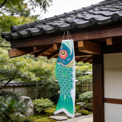 Manga de viento tradicional japonesa con acabados textiles de alta calidad 7