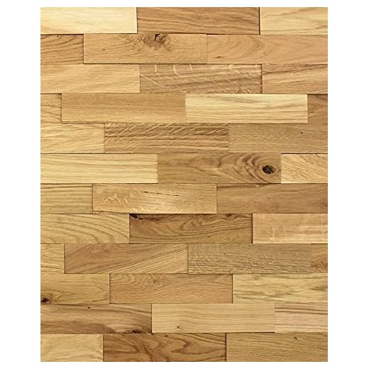 wodewa Wandverkleidung Holz 3D Optik Eiche Rustikal 1m² Wandpaneele Moderne Wanddekoration Holzverkleidung Holzwand Wohnzimmer Küche Schlafzimmer Geölt