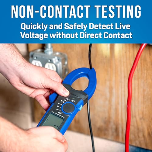 Jonard Tools ACM-1000 Digitales Zangenmessgerät, 1000V/1000A TRMS-Multimeter mit 45-mm-Klemme, berührungsloser Spannungsprüfer, misst AC/DC-Spannung, Strom, Durchgang, Frequenz und Kapazität