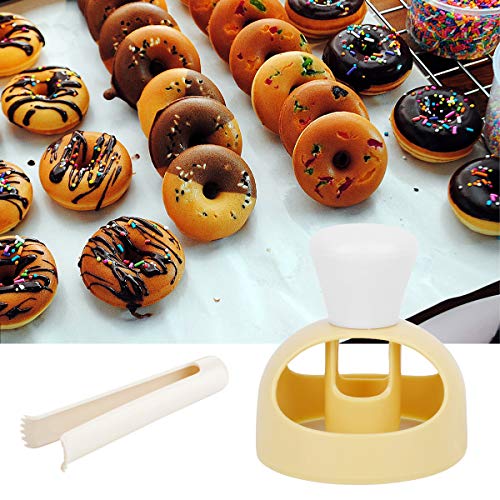2 Pack Mini Donut Mould Maker, 3 inch Donut Hole Cutter, Donut Cutter with Removable Center, DIY Biscuit Cake Doughnut Cutters Mold Kitchen Baking Tool
