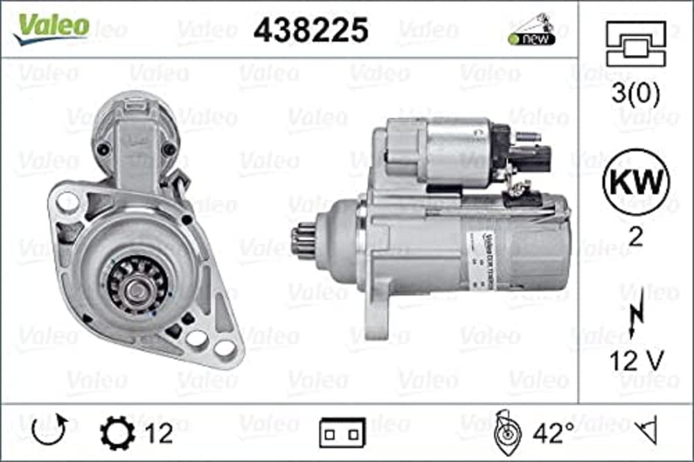 ✅Fits VALEO VAL438225 Starter VAL438225 Starter (12V, 2kW, new with  ⭐UK Seller⭐