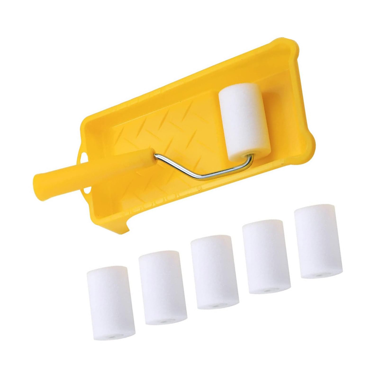 Msioytog 2 Inch Small Paint Roller Set Compact Sponge Easy Storage Case Upgrades For Edges Smooth Finishes Small Painting Tool For Projects
