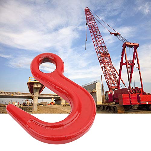 Marhynchus Crane Hook, 2 Ton Crane Hoist Hook, Alloy Steel Large Opening Lifting Hook with 3200kg Load Bearing, 2.5cm/0.98in Hole Diameter, for Ship, Slip Hooks
