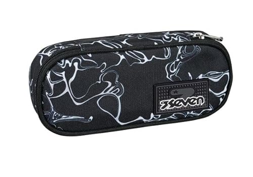 Portapenne Scuola Round Plus ISCHOOLPACK Bustina Ovale Con Tasca Interna ed Elastici Porta Penne Accessori Zaino Elementari Medie Superiori Ragazzo Ragazza nero