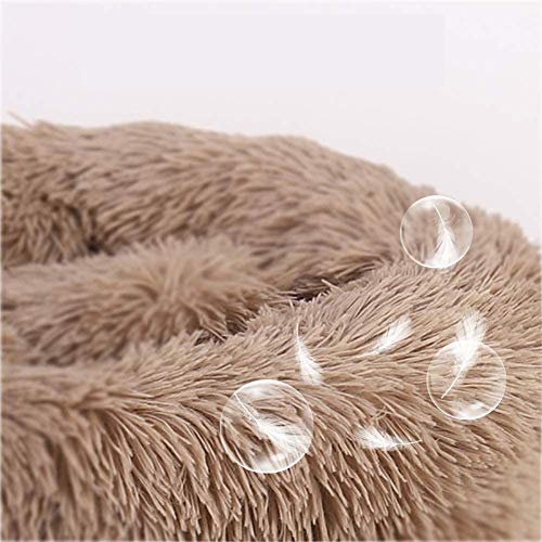 Haoye Hundebett Flauschig, Hundekissen Rund Haustierbett Donut Katzenbett Waschbar, kuschelbett Hund für Katzen Hunde (Ø 50-120cm / 7 Größen)