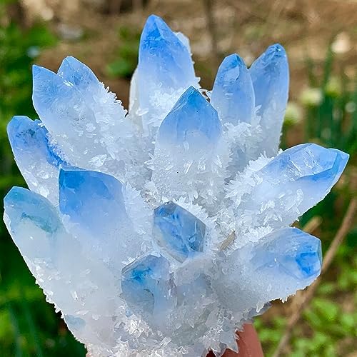 Cuarzo azul fantasma mineral natural para regalo de aniversario 5