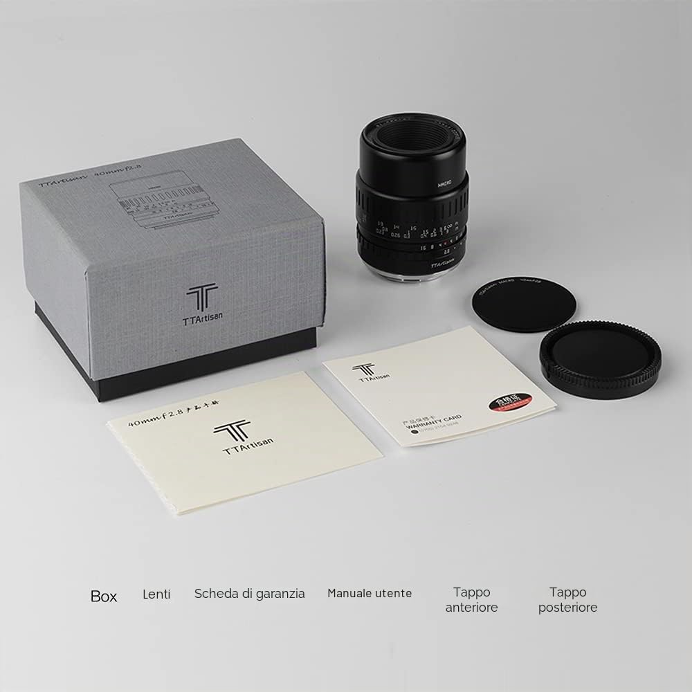 TTARTISAN 40mm F2.8 APS-C Obiettivo macro per insetti, gioielli, ritratti e natura morta per Fuji X Mount