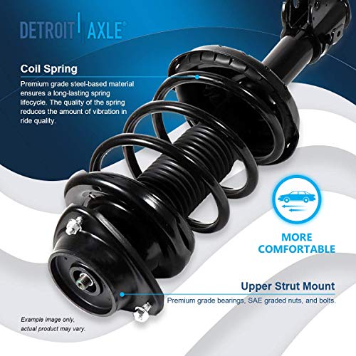 Image of Detroit Axle - Front Struts Kit for 2006 2007 2008 Subaru Forester 2 Struts w /Coil Spring 2 Sway Bars 4 Tie Rods 2 Boots Replacement Suspension