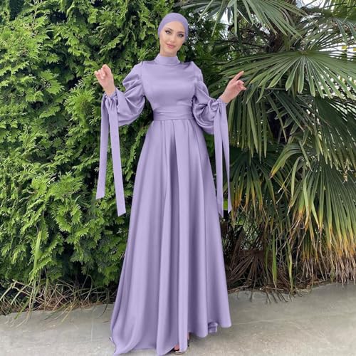 Robe hijab moderne à manches longues : le caftan fluide et opaque - 3