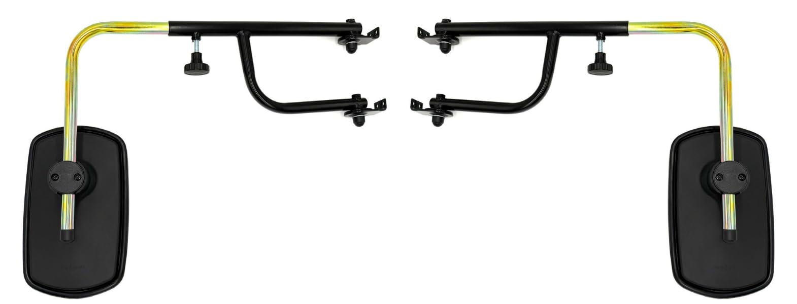 Juego de 2 espejos retrovisores para tractor (255 x 150 mm, diámetro de 14-23 mm, con brazo de espejo)