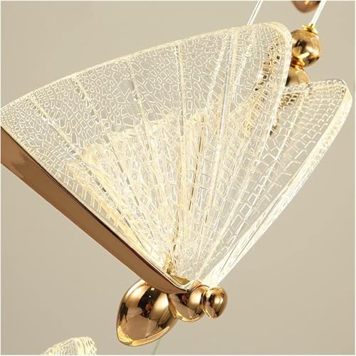 Lustre moderne à LED papillon pour salon et escalier - 6