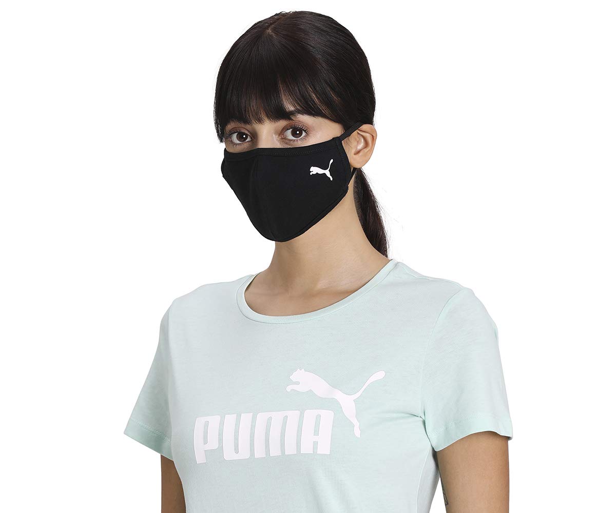 PUMA Unisex-Adult Face Mask (2 pcs) WMN, Black (5409901) : Amazon