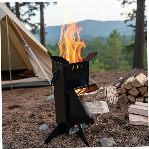 Poêle de Camping en Acier Économe en Carburant Jorzer Équipement Pliable