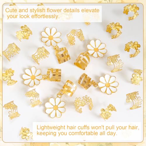 Accesorios de cabello dorados para trenzas 45 piezas miniatura 4