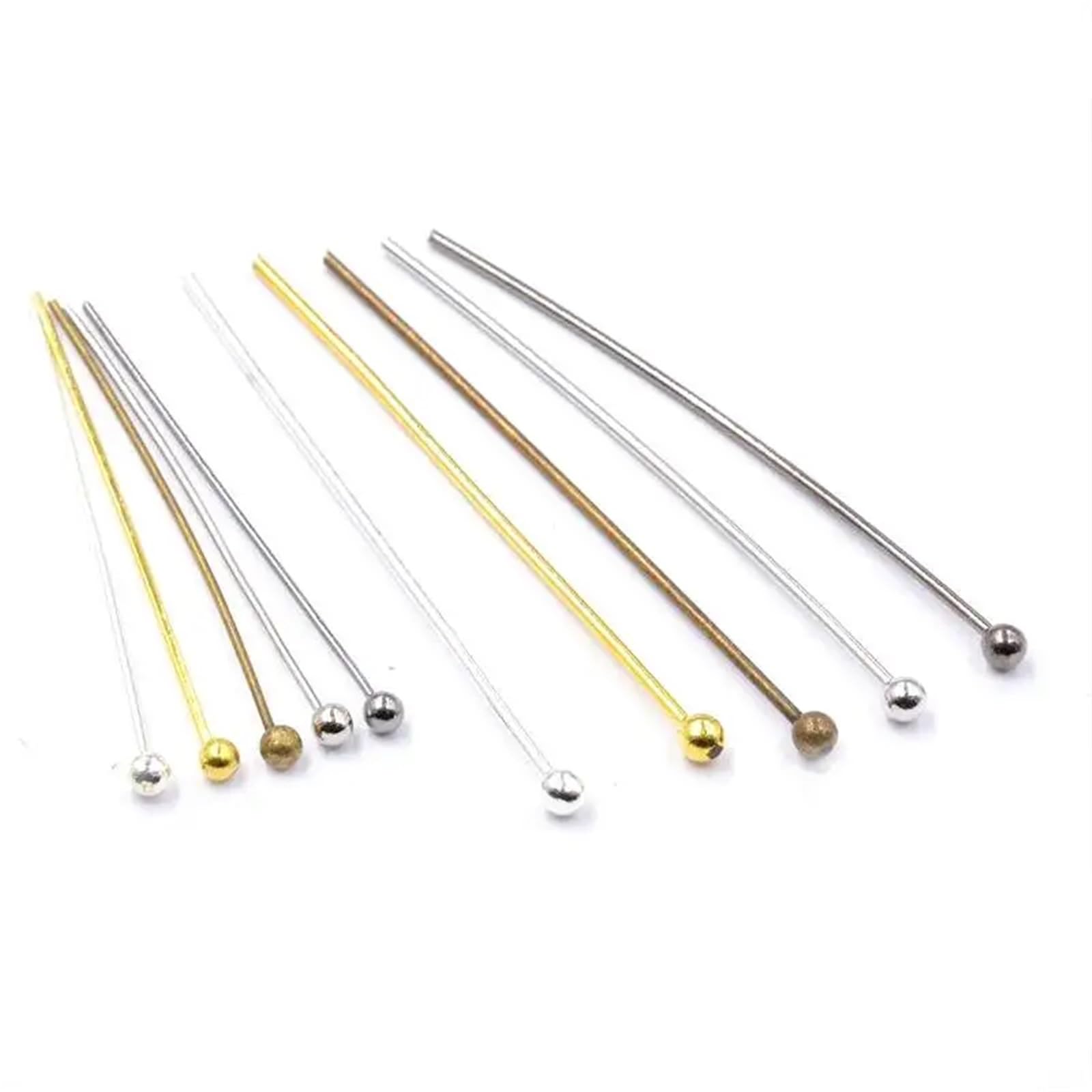 600 pines de cabeza de bola de metal de 20/30/40/50 mm para manualidades, fabricación de joyas, accesorios de bricolaje hechos a mano