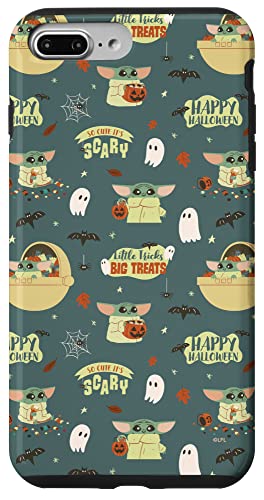 Coque iPhone 7 Plus Star Wars Grogu Halloween Trick or Treat solide