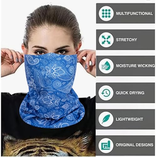 Image of Face Mask Multi Bandana Neck Gaiter Seamless Magic Headband Outdoor Face Scarf for Dust Wind and UV Resistance