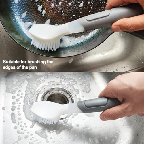 Image of CELOX Dish Brush with Soap Dispenser, Scrub Brush for Kitchen Cleaning for Dishes, Pans, Sink, Pots