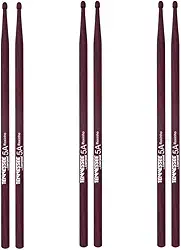 Kit três pares de baquetas Tennessee 5a Roxinho Ponta De Madeira Liverpool