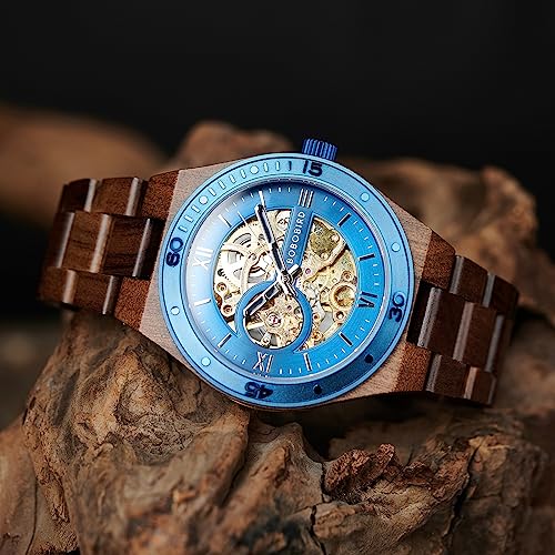 BOBO-BIRD-Mens-Wood-Watches-Skeleton-Mechanical-Wooden-Watch-Lightweight-Luxury-Wristwatches-with-Natural-Wood-Band-of-Limited-Edition-Collection-for-Men