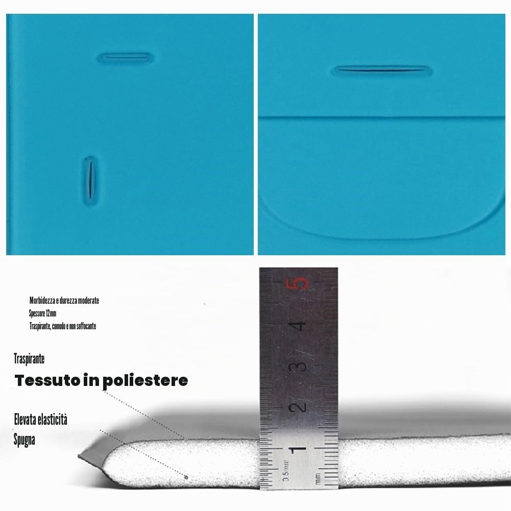 Materassino Passeggino, Cuscino Passeggino Universale, Cuscino Universale per Passeggino, Copriseduta Passeggino Universale, Materassino Passeggino Antisudore, Copri passeggino Imbottita, azzurro