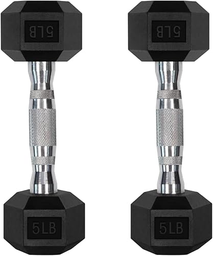 Miniatura 13 de RitFit 5-780LBS Rubber Coated Hex Dumbbell Weight Set with Rack for Home Gym, Strength Training, Workouts