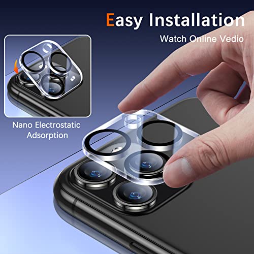Uniqueme Camera Lens Protector Compatible With Iphone 11 Pro/Iphone 11 Pro Max Tempered Glass,[Not For Iphone 11] Easy Install 9H Hardness Hd Clear [ 2 Pack] #TOP4