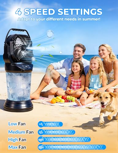 Ventilateur brumisateur portable avec télécommande pour l'été - 4
