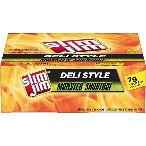 Slim Jim Deli Style Jerky Meat Sticks, Original Flavor, 0.9 oz., 24-ct - image 1