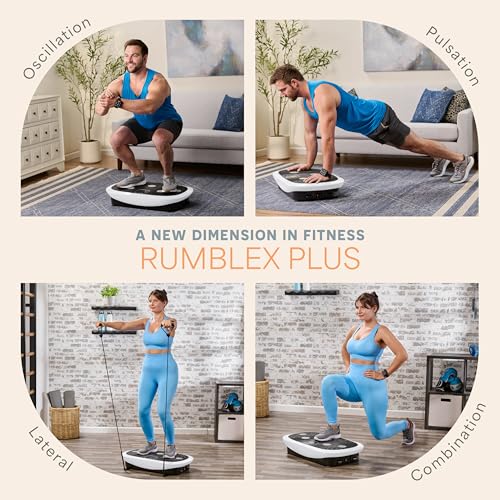 Image of Lifepro 4D Vibration Plate Exercise Machine - Triple Motor, 7 Presets, 60 Speeds Rumblex Plus /Pro Vibrating Platform with Wrist Remote - Whole Body Shaker Vibration Plate for Lymphatic Drainage