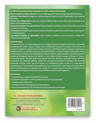 Image of Environment for UPSC & State PSC Civil Services CSE Examinations CSE 2024 (Prelims & Main) with Concepts, facts, Analysis, Flow Charts, Maps, Images, Updated Syllabus | IAS Exam - S Chand's Book