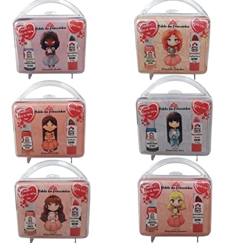 Kit Com 6 Maletas De Maquiagem Amusant Princesinhas