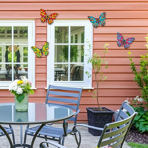 image for Daogtc Metal Butterfly Wall Decor - 9.6