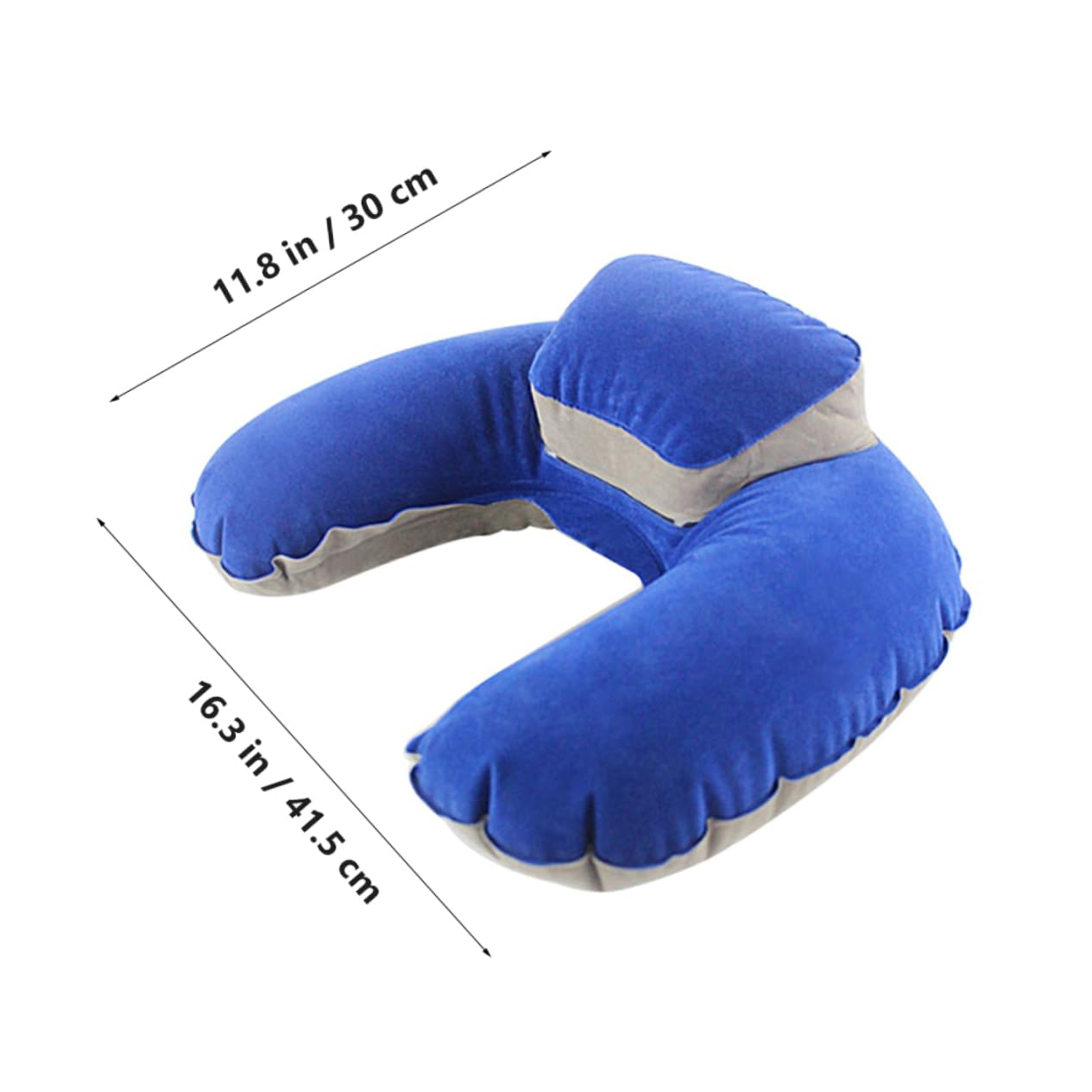 STOBAZA Travel Air Pillow Inflatable u Shape Pillow for Neck Support for Air Travel Outdoor Camping Car (Sapphire Earplug)