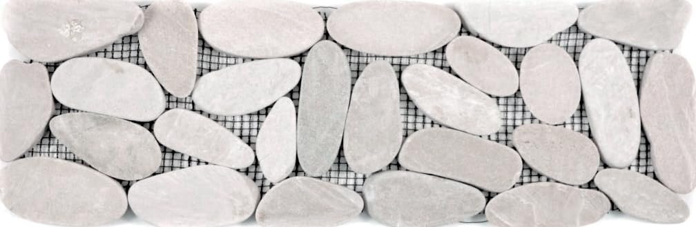 Tapis De Pierre Galets De Rivière Blanc Crème - 30x30 Cm, Pour Salle De Bain Ou Cuisine, Antidérapant