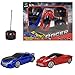 Skidz RC Cars for Kids, Remote Control Toy Car; High Speed Racer Boys Ages 4-7 Years 8-12 4WD Off-Road 1:24 Scale 2 Two Pack R/C Set 27mhz and 49Mhz 4Channel, Full Function (Blue and Red)