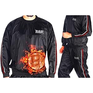 Heavy Duty RAD Sweat Suit Sauna Exercise Gym Suit Fitness Weight Loss Anti-Rip Red