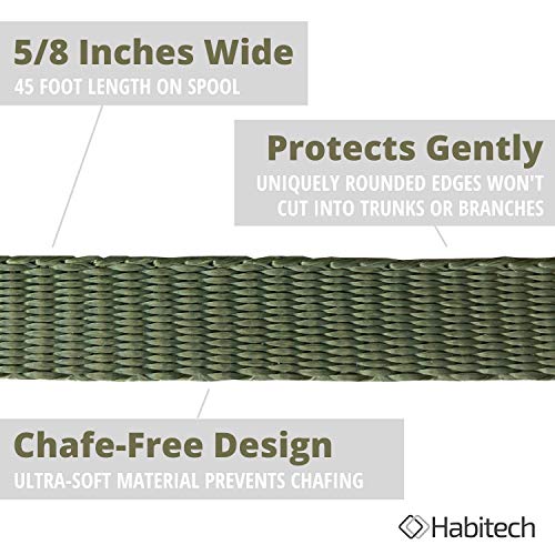 Habitech 250' Tree Tie Strap Staking and Guying Material, 1,800 Lbs Strength