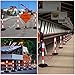 12 Pack Traffic Delineator Post Cones Include Fillable Base Expandable Traffic Safety Barrier 5 Feet Plastic Chain, Industrial Safety Cones Construction Cones for Parking Lot (Red and White)
