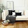 LIGICKY Set of 2 Black Velvet Throw Pillow Covers ... #2