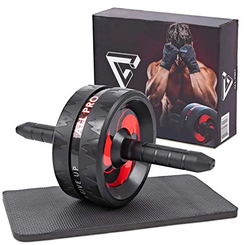 ALL-PRO AB Roller Wheel | AB Workout Equipment | AB Roller | AB Roller Wheel for Abdominal Exercise | AB Wheel Roller | AB Wheel Roller for Core Workout | AB Roller with Knee Pad |