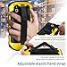 Protective Case Cover for Zebra TC51 TC52 TC56 TC57 TC510K Rugged Boot with Hand Strap for Zebra Phone Case with Tempered Glass (Yellow)