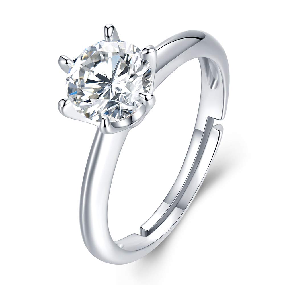 Amazon | [SW.JEWEL] 婚約指輪 フリーサイズ レディース シルバー 925