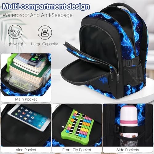 Kids Backpack for Boys - Soccer Boys Backpacks for Kids Teens Elementary Middle School, 17″ Large Capacity Students Bookbag, Perfect for Travel and School4